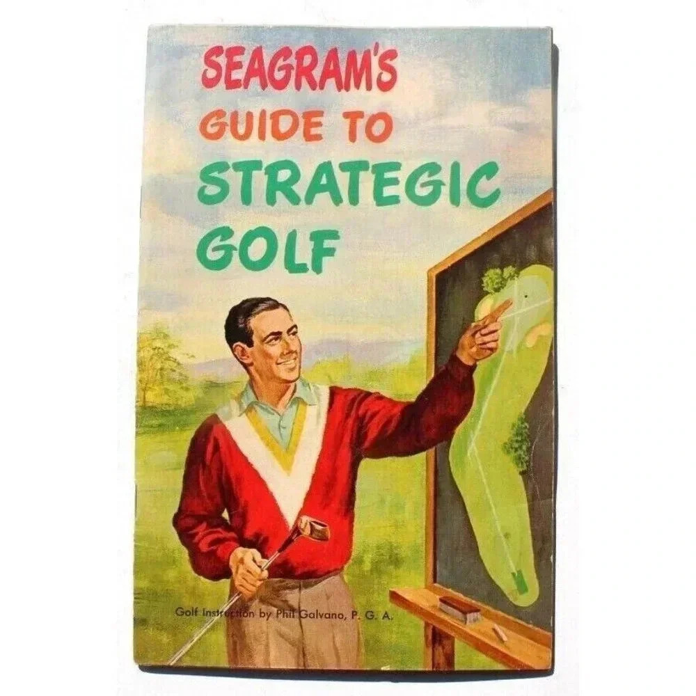 Vintage 1960s Seagram's Guide to Strategic Golf Whiskey Tips Pamphlet Booklet